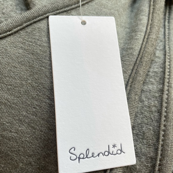 NWT Splendid sleeveless khaki green elastic drawstring waist romper size large - Picture 9 of 11